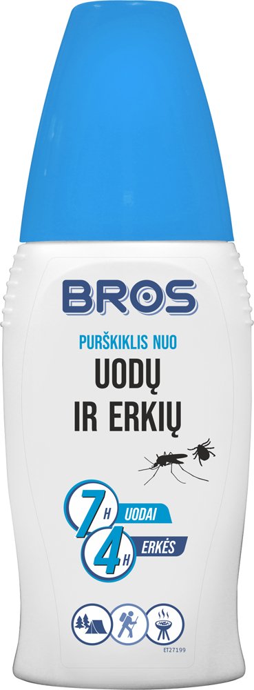 Purškiklis nuo uodų ir erkių BROS Deet, 100 ml.