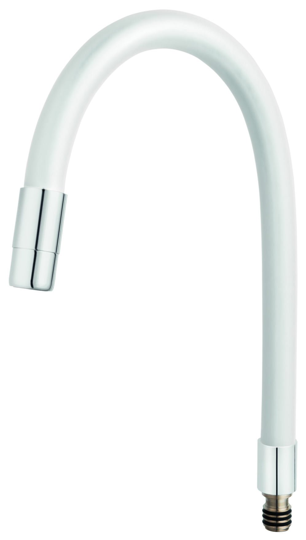 Snapas maišytuvui FERRO Elastico, lankstus, baltas, W100W-B