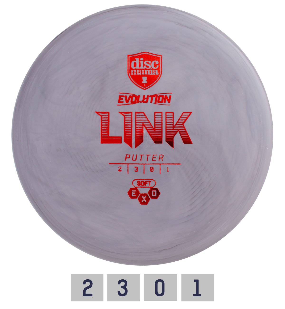 Diskgolfo diskas DISCMANIA Evolution Putter, soft exo link, grey