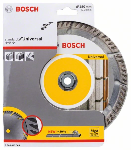 Deimantinis pjovimo diskas BOSCH Universal, 180x22.23 mm