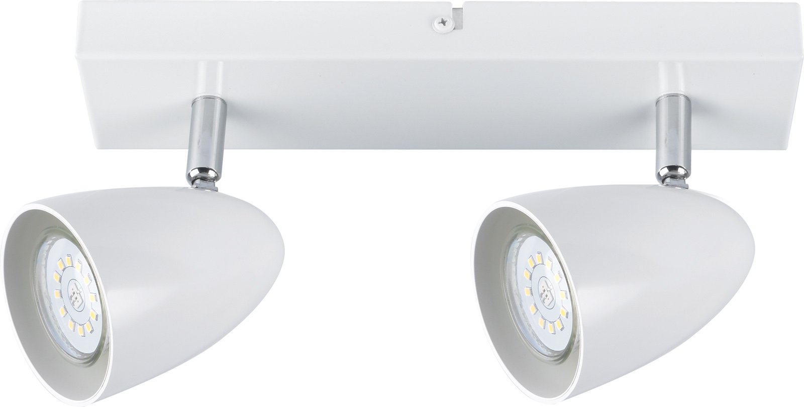 Kryptinis šviestuvas RABALUX Perico 73018, GU10 2X MAX 5W, skermuo 70 mm, IP20, 230V, 50Hz, baltos sp.