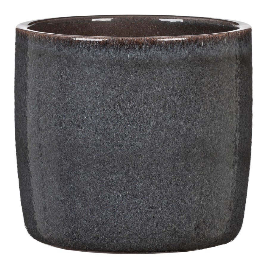 Kambarinis keraminis vazonas SCHEURICH Mystic Grey (900/13), grafito sp., vazono skersmuo 13 cm.