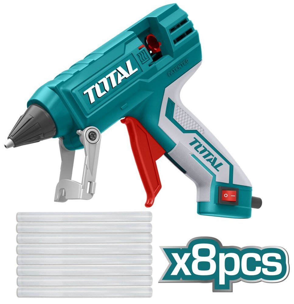 Pistoletas klijams TOTAL, 30W, 11,2 mm, klijų lazdelės 8 vnt., TT301116