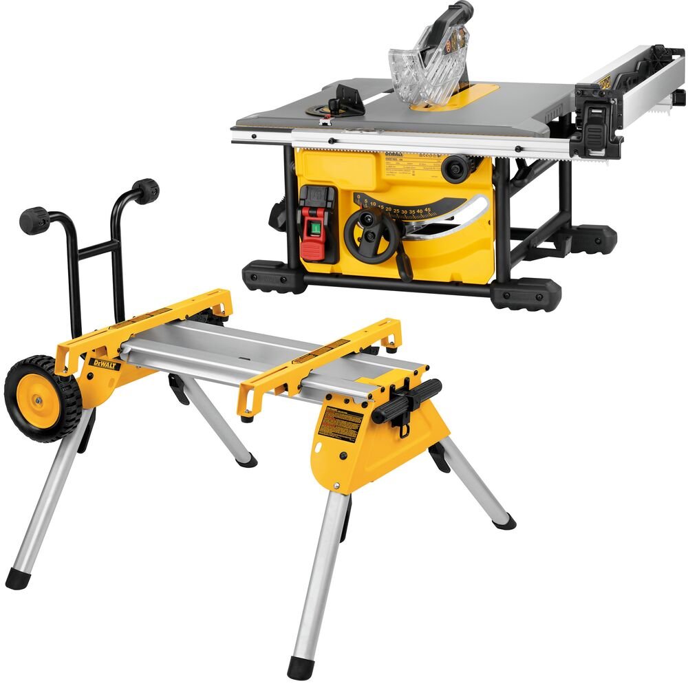 Elektrinės stacionarios pjovimo staklės DEWALT DWE7485 + stalas DE7400, galia 1850 W, diskas 210 mm