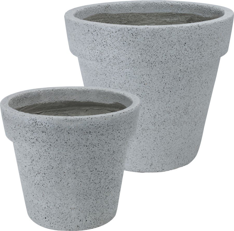 Lauko vazonas, cementinis, pilkos sp., 45 x 45 x 40 cm.