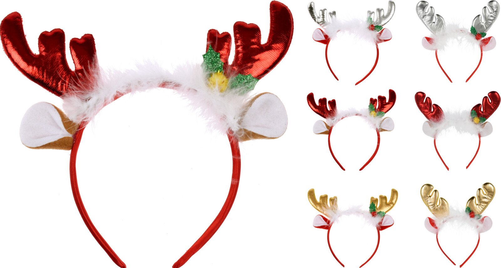 Kalėdinis galvos lankelis KALNŲ ELNIAS, 3 skirtingos sp.