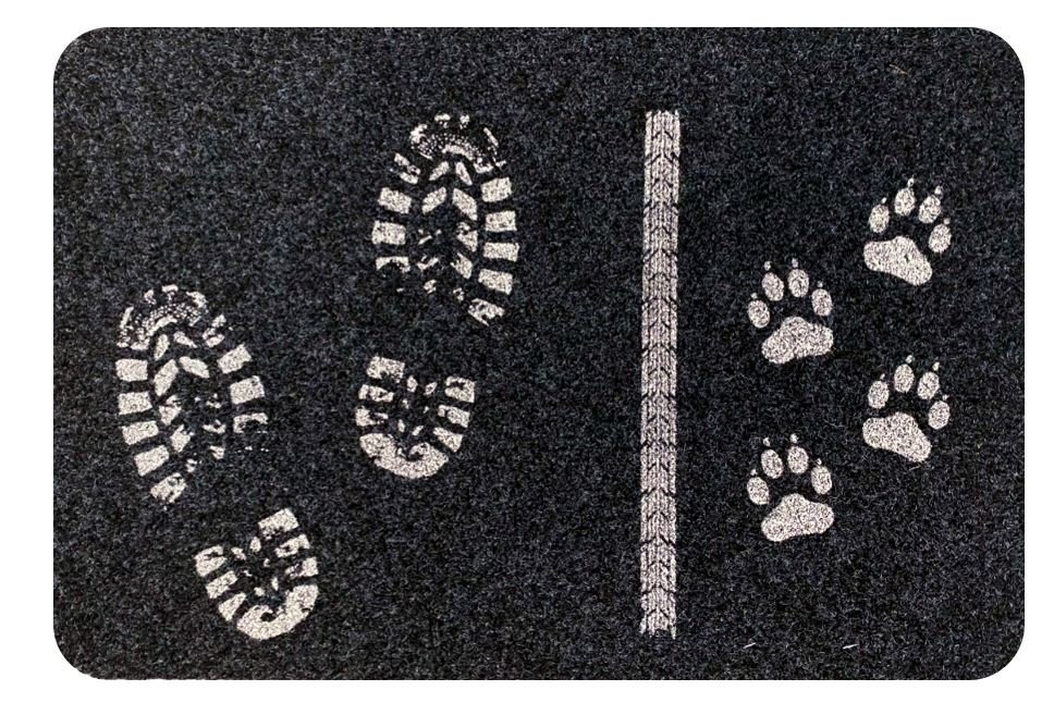 Kilimėlis RICCO Porto Footprint, 40 x 60 cm, tekstilinis, 869-003