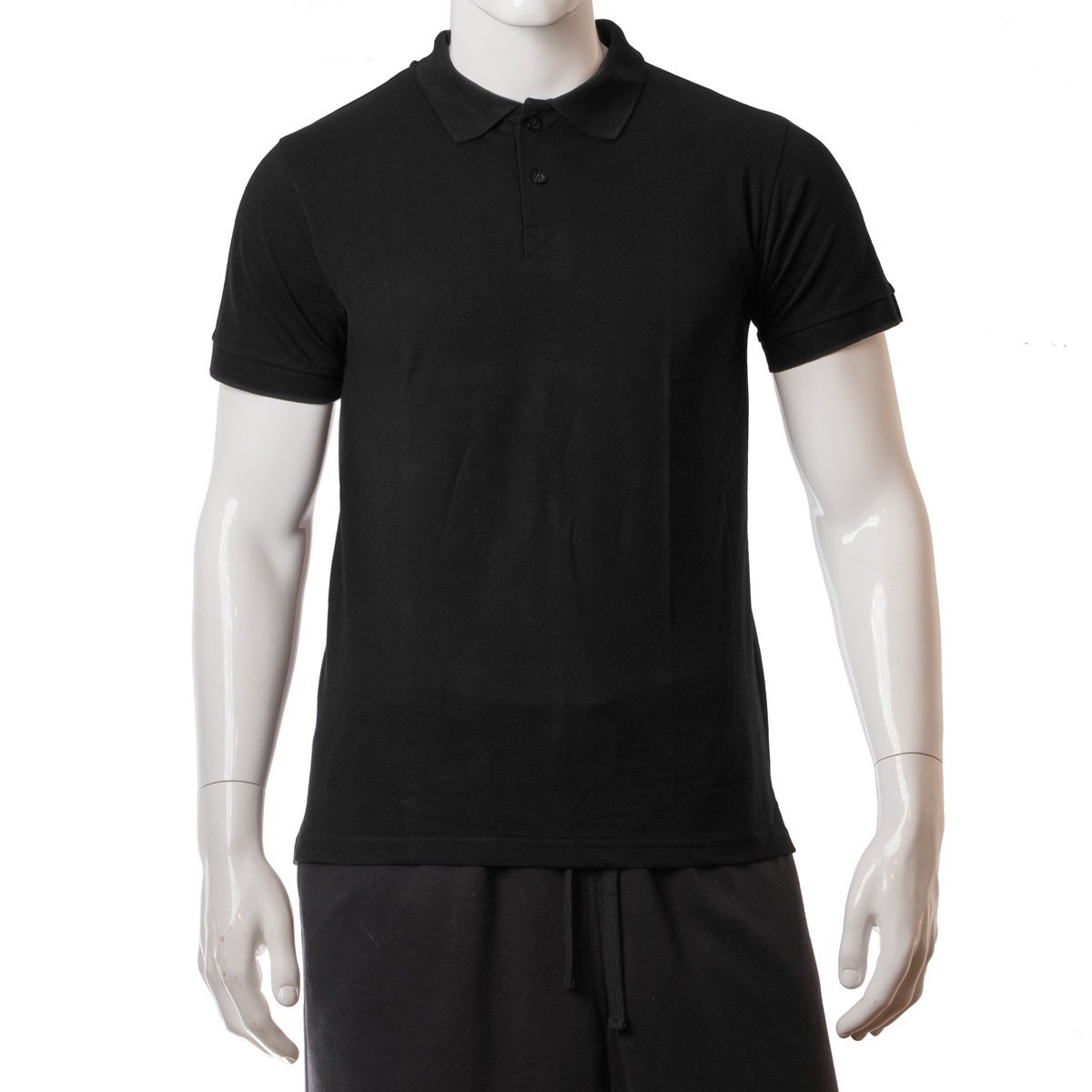 Polo marškinėliai HERVIN, juoda spalva, 60% medvilnė, 40% poliesteris, 200gsm, XXL dydis, 7860025