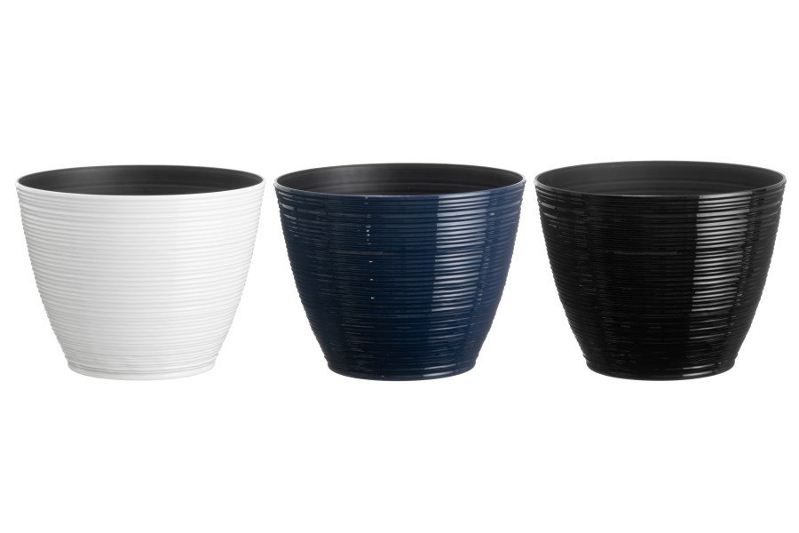 Plastikinis lauko vazonas 4Living Millie, juodos sp., 40,5 x 40,5 x 30,5 cm.