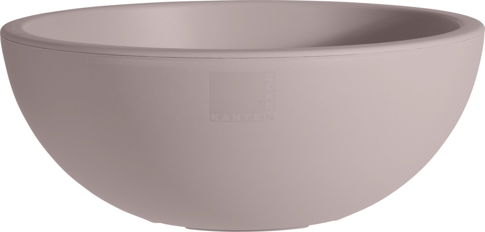 Plastikinis lauko vazonas, ovalus, kreminės sp., 40 x 16 cm