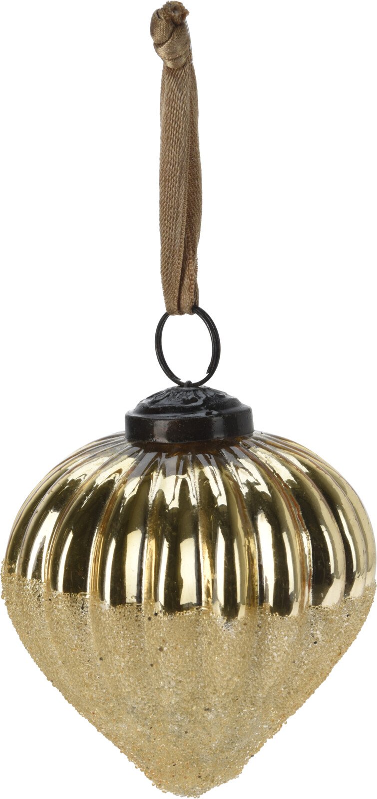 Eglutės žaisliukas, stiklinis, aukso sp., 8 x 8 x 8 cm