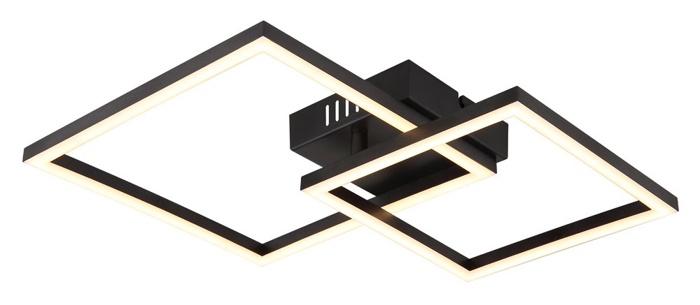 Pakabinamas LED šviestuvas GLOBO Tyler, 20W, 3000K, 230V, 800lm, juodos spalvos, 488 x 353 x 64 mm