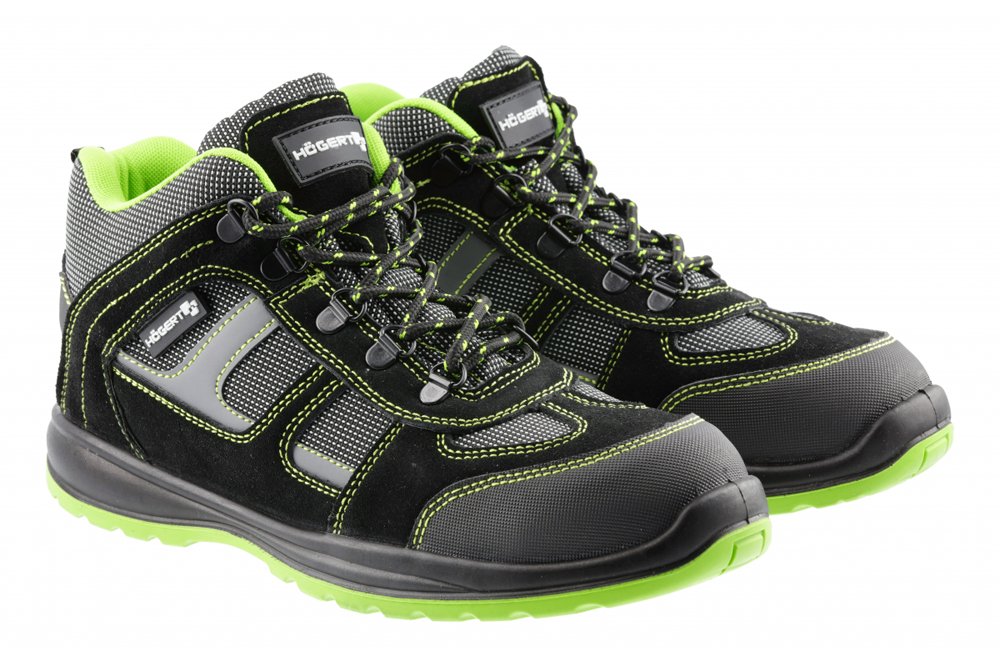 Darbo batai HOGERT TECHNIK Hosel, SB SRA, juoda-žalia spalva, 46 dydis, CE