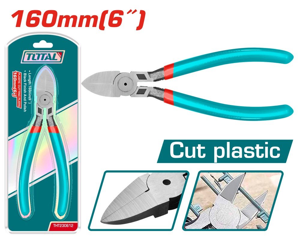 Replės TOTAL, plastiko kirpimui, 160 mm, THT230612