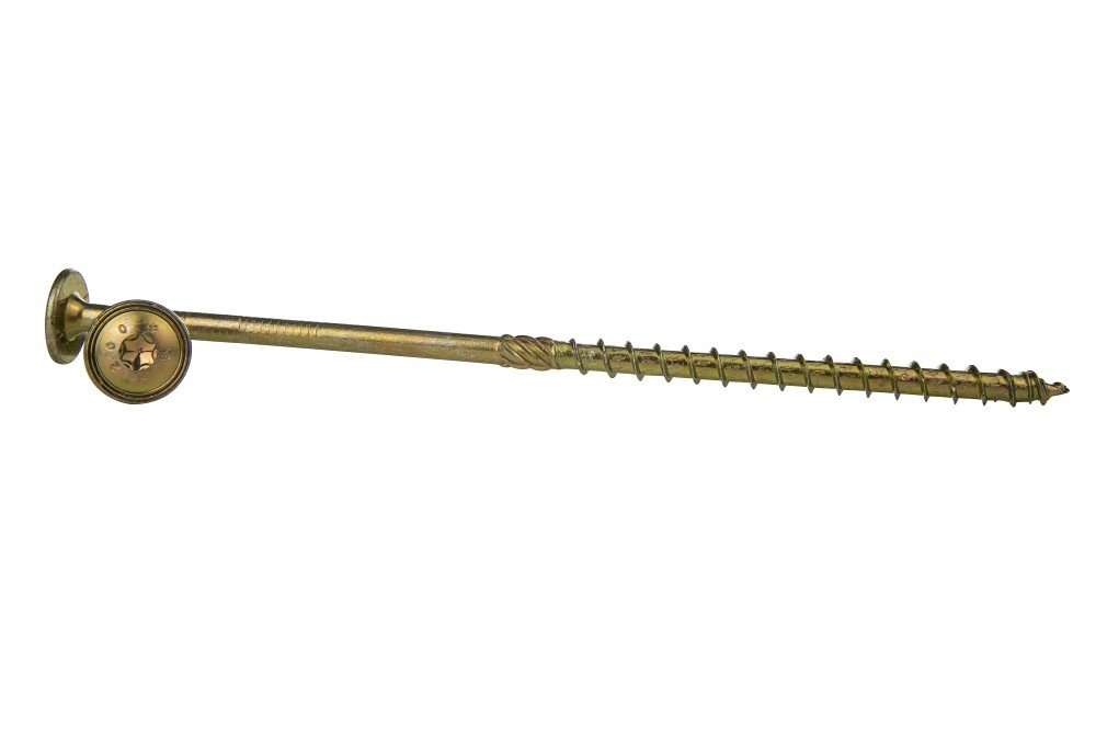 Konstrukciniai medsraigčiai ROBUS, 6 x 180/64 mm, praplatinta galva, cinkuoti, 50 vnt., TORX30
