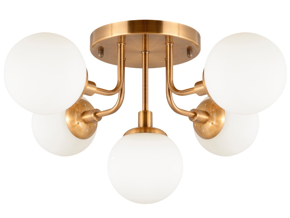 Pakabinamas šviestuvas G.LUX Gt-390-5-Ab Ball, 5 x E27, žalvario sp.