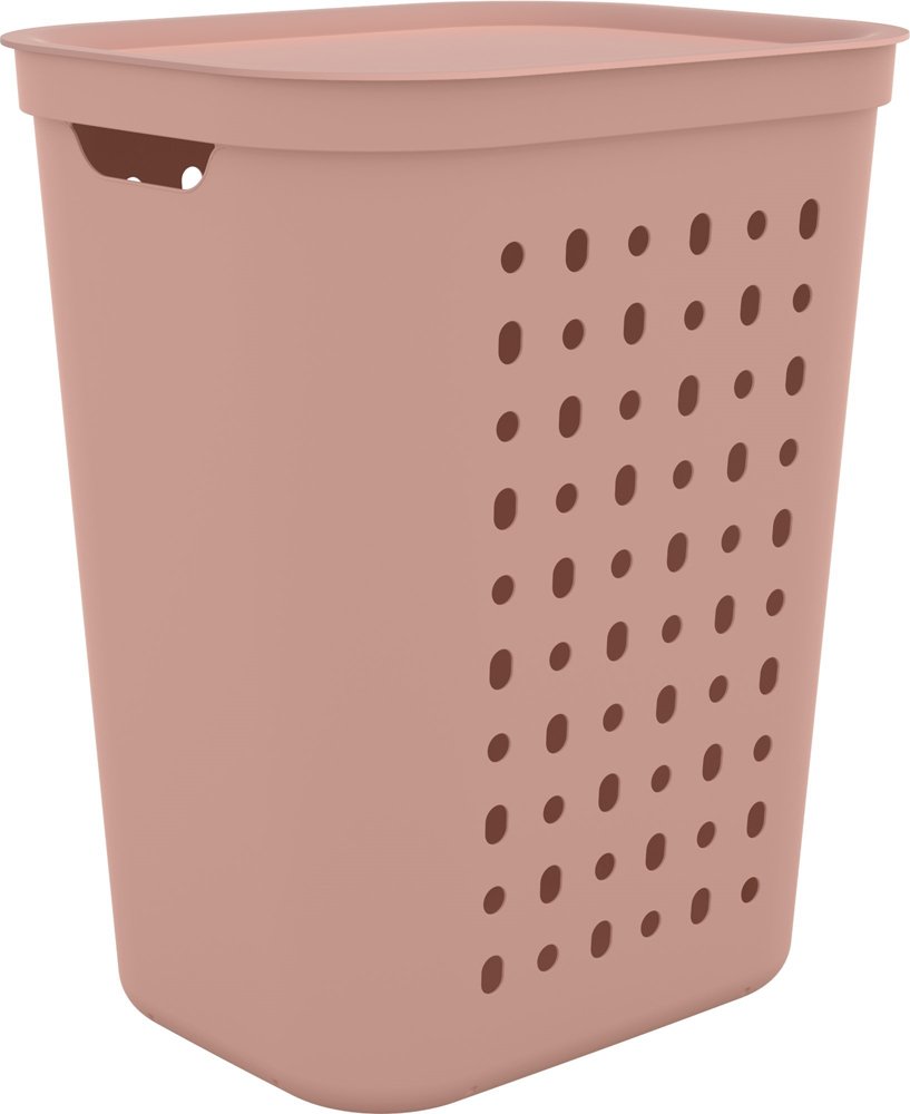 Skalbinių dėžė ROTHO Jona, rožinė sp., 55 l