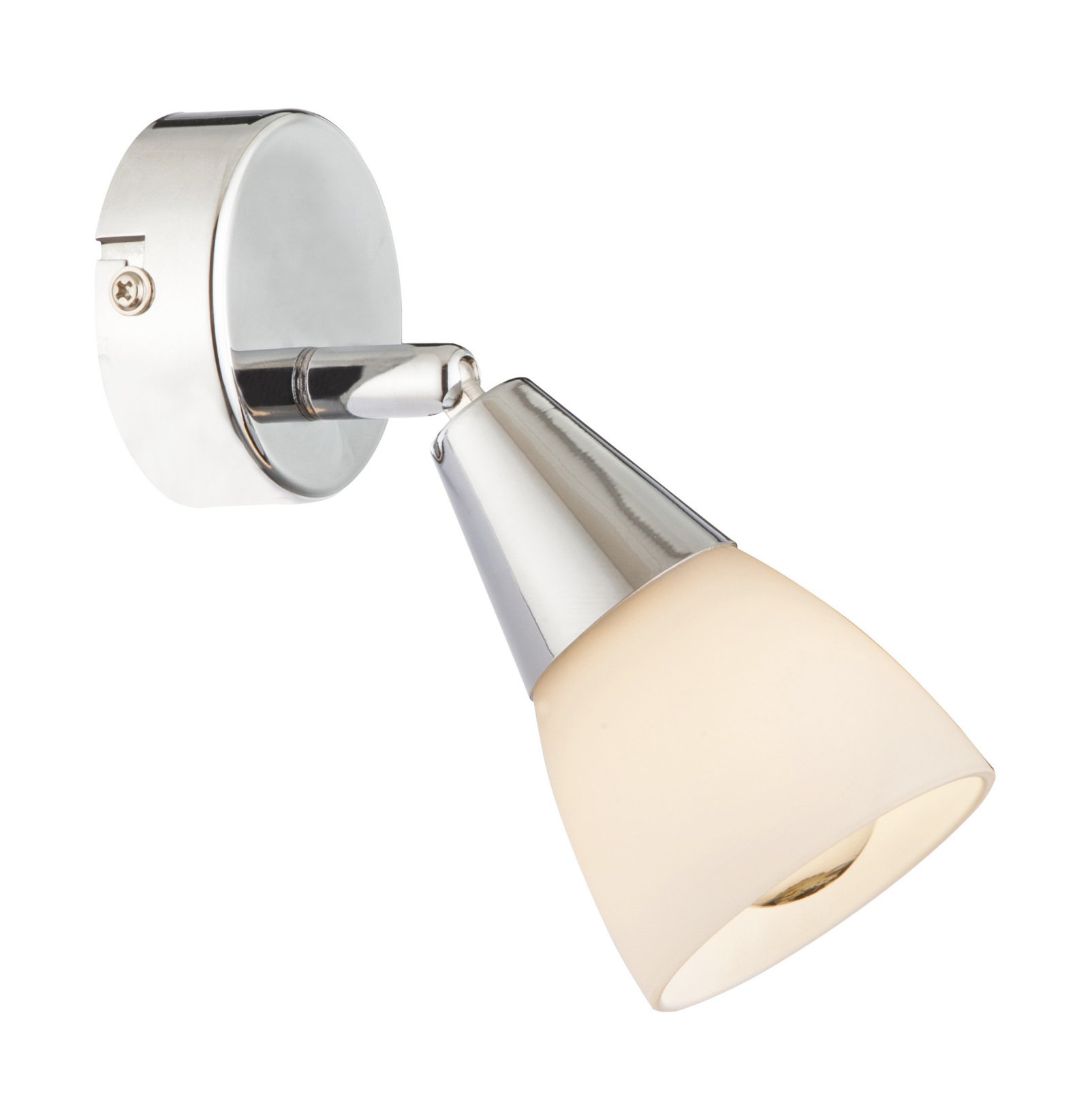 Kryptinis šviestuvas GLOBO Tadeus, E14, 1 x 40W, 230V, chromas, stiklas, 70 x 135 x 165 mm, 54919-1