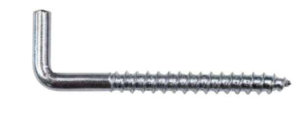 Įsukamas kampinis kablys į medį KOELNER, 4 x 45 mm, 8 vnt.