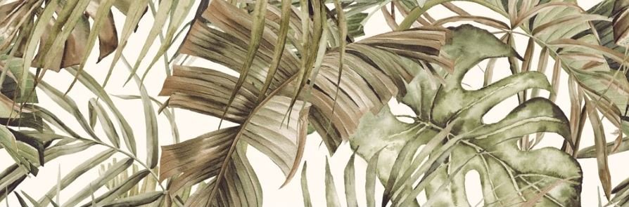 Dekoratyvinės keraminės plytelės CERSANIT Home Jungle Inserto, 20 x 60 cm, 2 vnt./dėž., kompl. 2 vnt., įvairiaspalvės