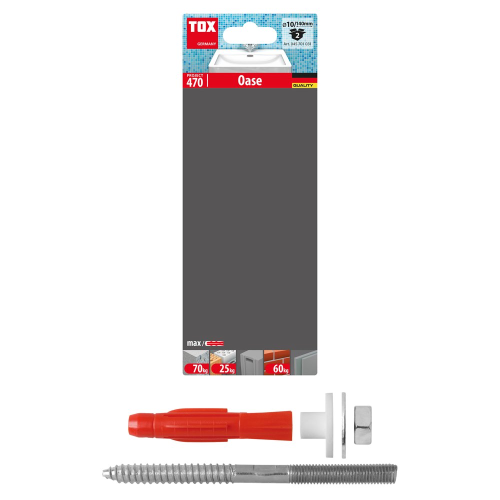 Praustuvų tvirtinimas TOX Oase, 2 vnt.