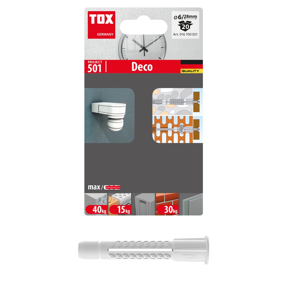 Universalus kaištis TOX Deco, 6/28, 20 vnt.