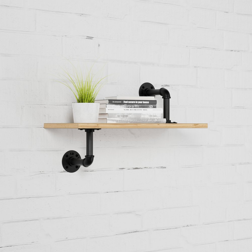 Lentynų laikiklių rinkinys RUSTICLINE, juodos sp., 2 vnt.