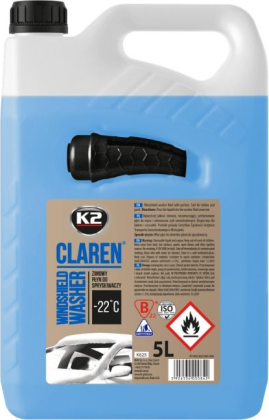 Automobilio stiklų ploviklis K2 Claren, -22°C, 5L, žieminis