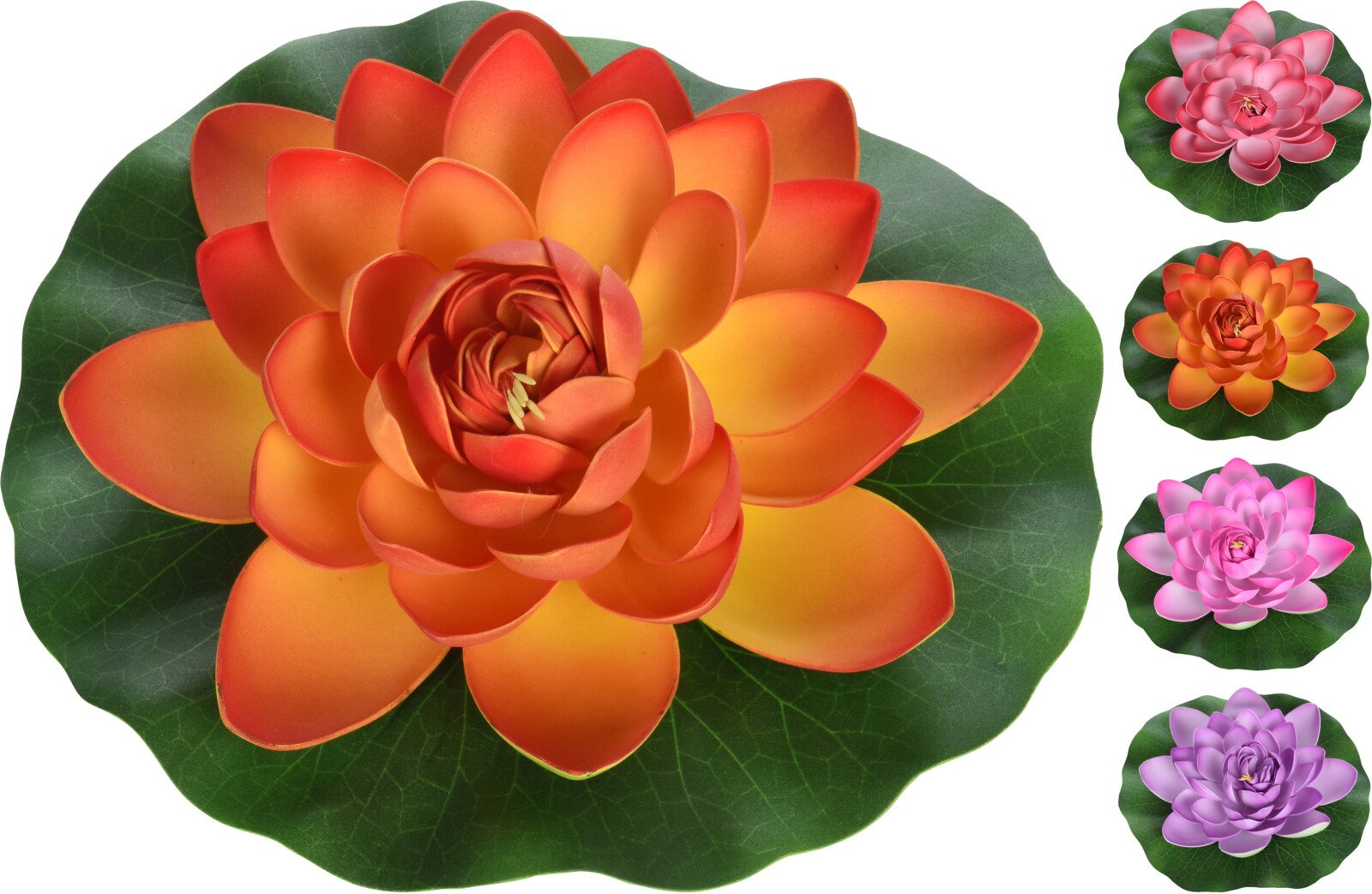 Sodo dekoracija, plūduriuojanti lelija, 5 skirtingi dizainai, 28 cm.