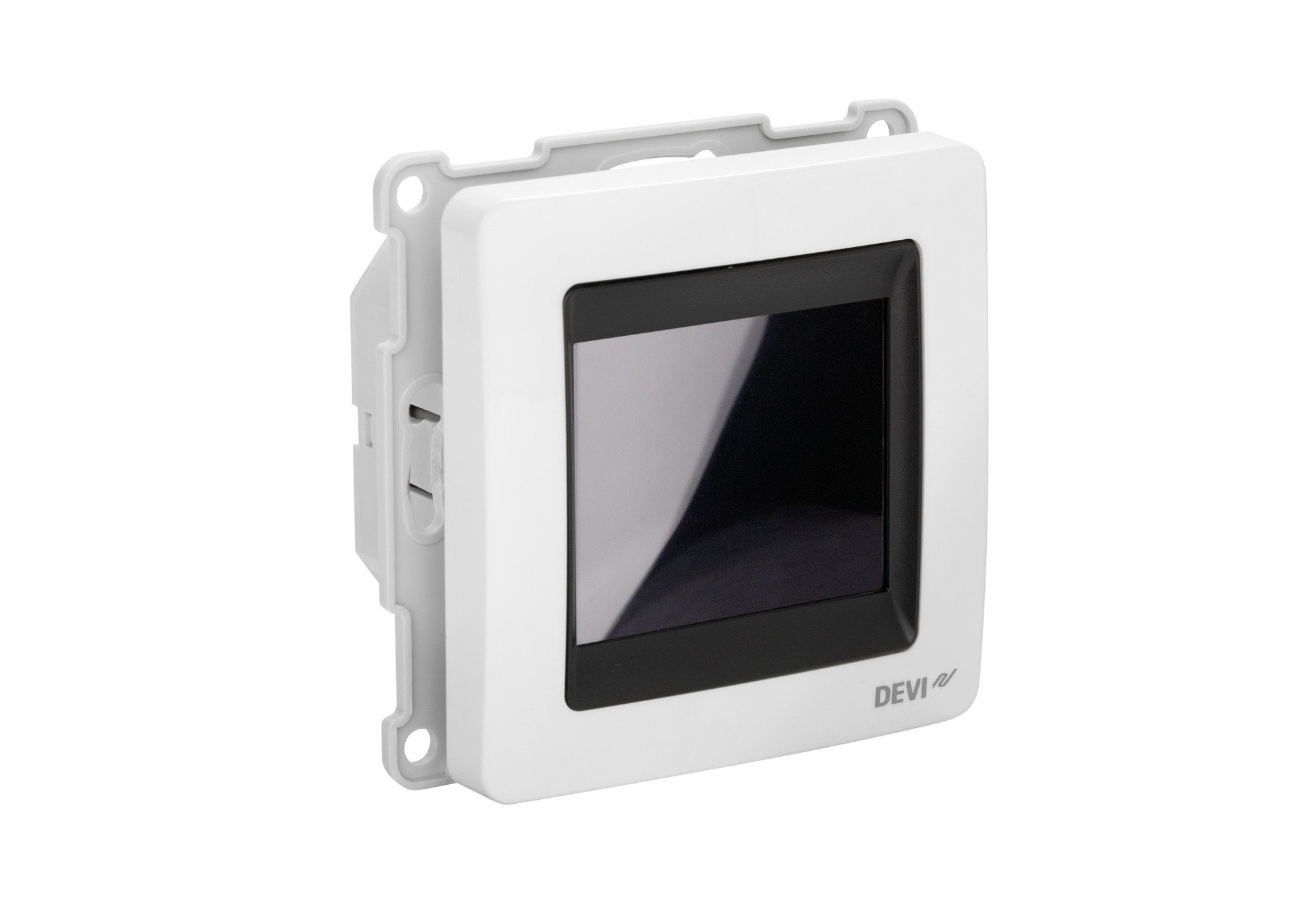 Termostatas DEVIreg™ Touch baltas, +5...+45 °C, grindų+patalpos, 16 A, be rėmelio, 140f1065