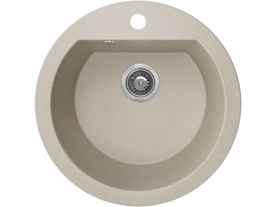 Plautuvė ODUS Laguna Od-318, 510 x 510 x 205 mm, akmens masės, smėlio spalvos