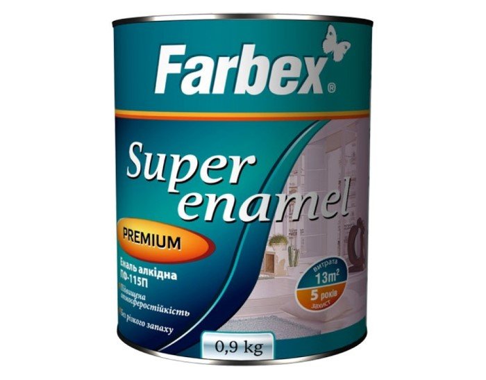 Alkidinė emalė FARBEX Pf-115P, 0,9 l, kreminės-rožinės spalvos