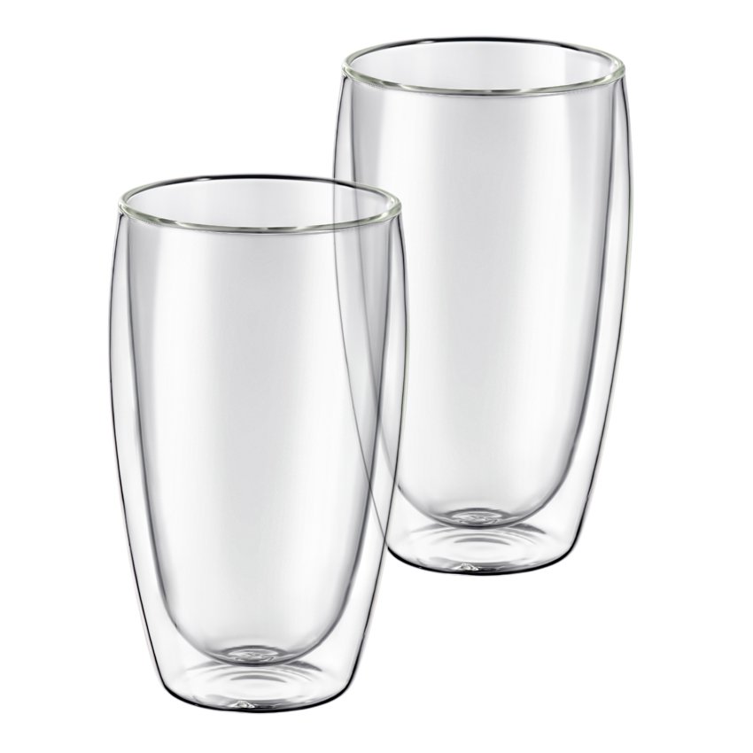 Puodelis dvigubo stiklo AMBITION Mia, 450 ml, 2 vnt.