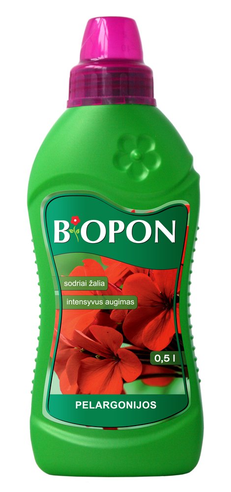 Skystos trąšos pelargonijoms BIOPON, 0,5 l
