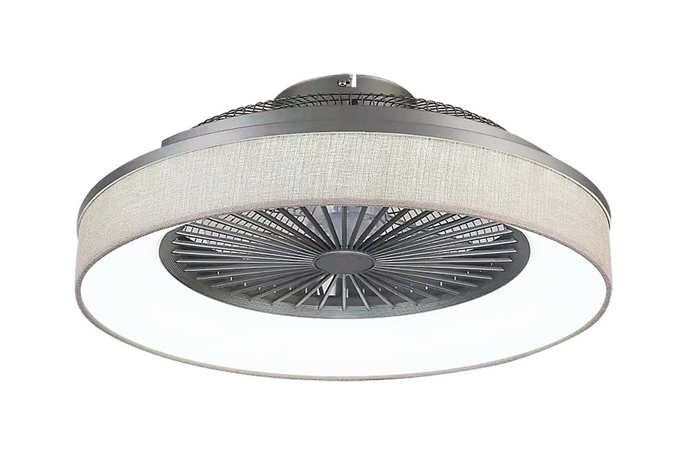 Lubinis LED šviestuvas RABALUX Benicio, 35W, 230V, 3000-6000K, 1050 lm, IP20, 15W ventil., su pultu, dimer., metalinis, pilkos/baltos sp., 525x220x525mm, 5420
