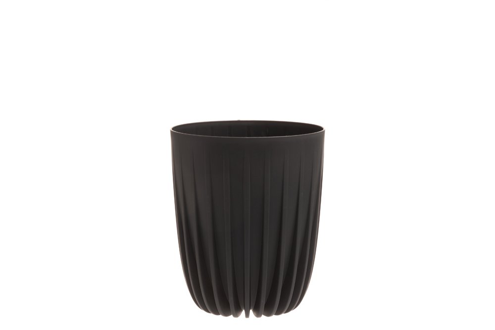 Plastikinis lauko vazonas 4Living Mira, antracito sp., 19 x 19 x 22,5 cm.