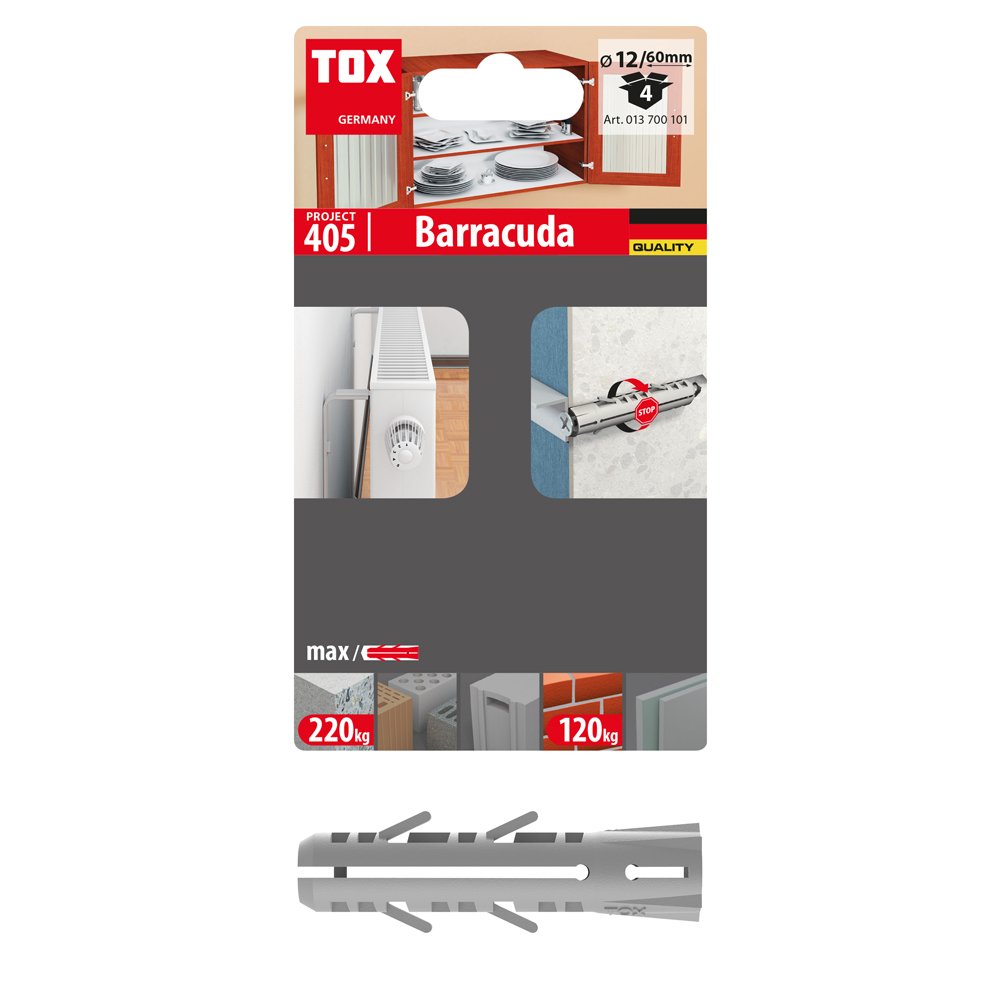 Kaištis TOX Barracuda, 12/60, 4 vnt.