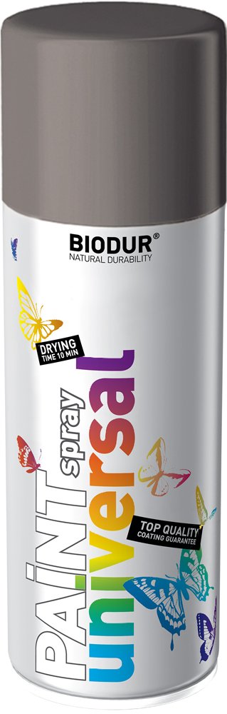 Universali aerozolinė emalė BIODUR, antracitas matinė (RAL7016), 400 ml