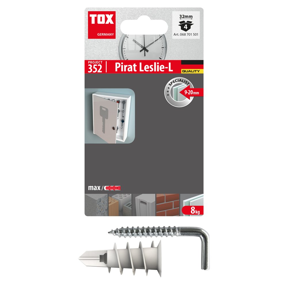 Sukamas kaištis GKP TOX Spiral Pro, 32, su sraigtu, 4 vnt.