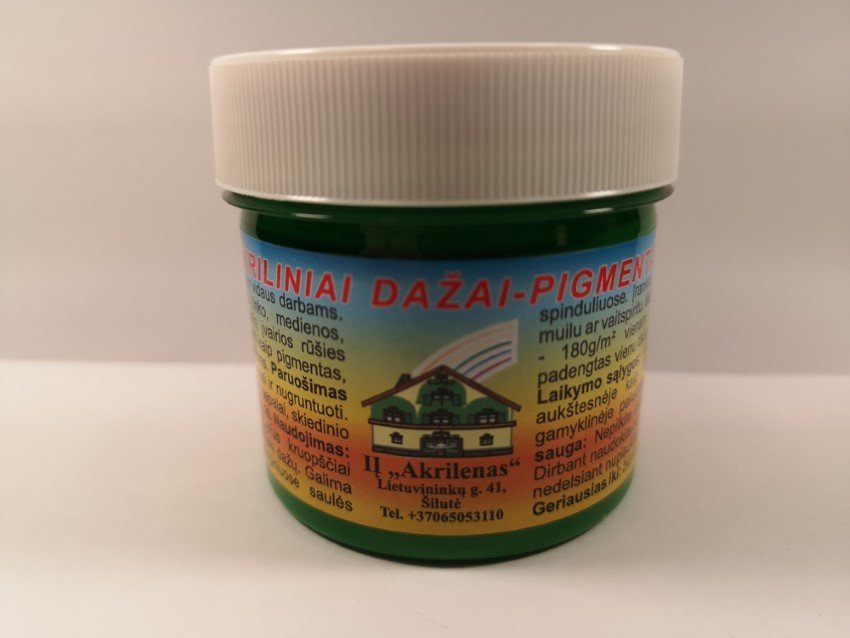 Akriliniai dažai AKRILEN, šv. žalios sp., 120 ml
