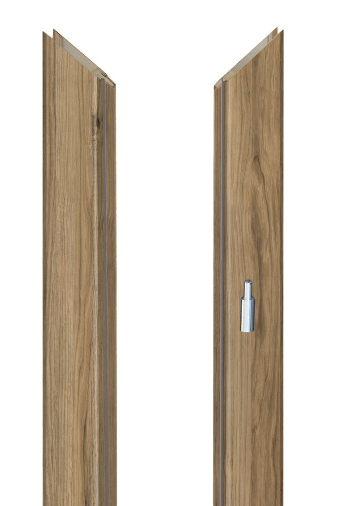 Laminuota durų stakta  VOSTER reguliuojama jungiama 45 laips., su apvadais, kompl. su užlaida, kairė, spalva Italian walnut, 100-140x80x2109 mm, 2 vnt., 100-140x80x784 mm, 1 vnt.