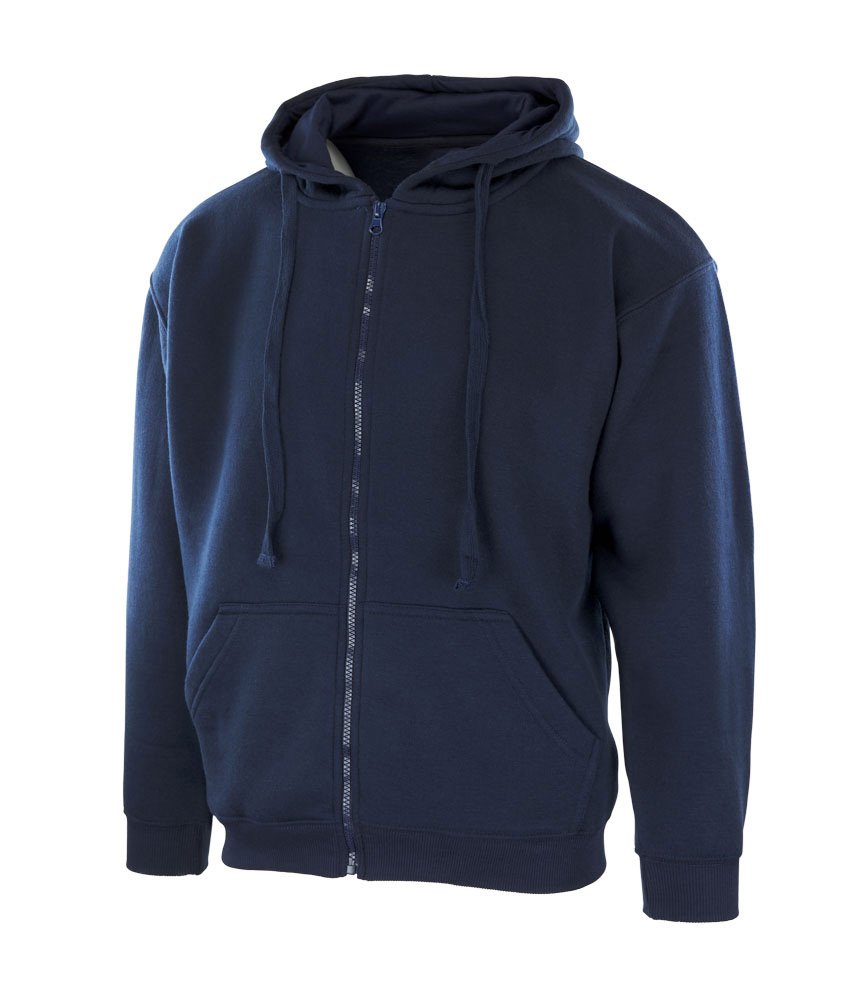 Džemperis HERVIN, su užtrauktuku, tamsiai mėlyna spalva, sudėtis: medvilnė 50%, poliesteris 50 %, XXL dydis, DUM04