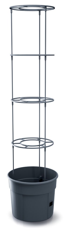 Plastikinis lauko vazonas pomidorams, 40 cm., antracito sp., 39,2 x 39,2 x 31,5 cm., antracito sp.
