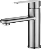 Praustuvo maišytuvas ODUS OD-299 Steel, korpusas nerūdijančio plieno, žarnos 1/2-40 cm