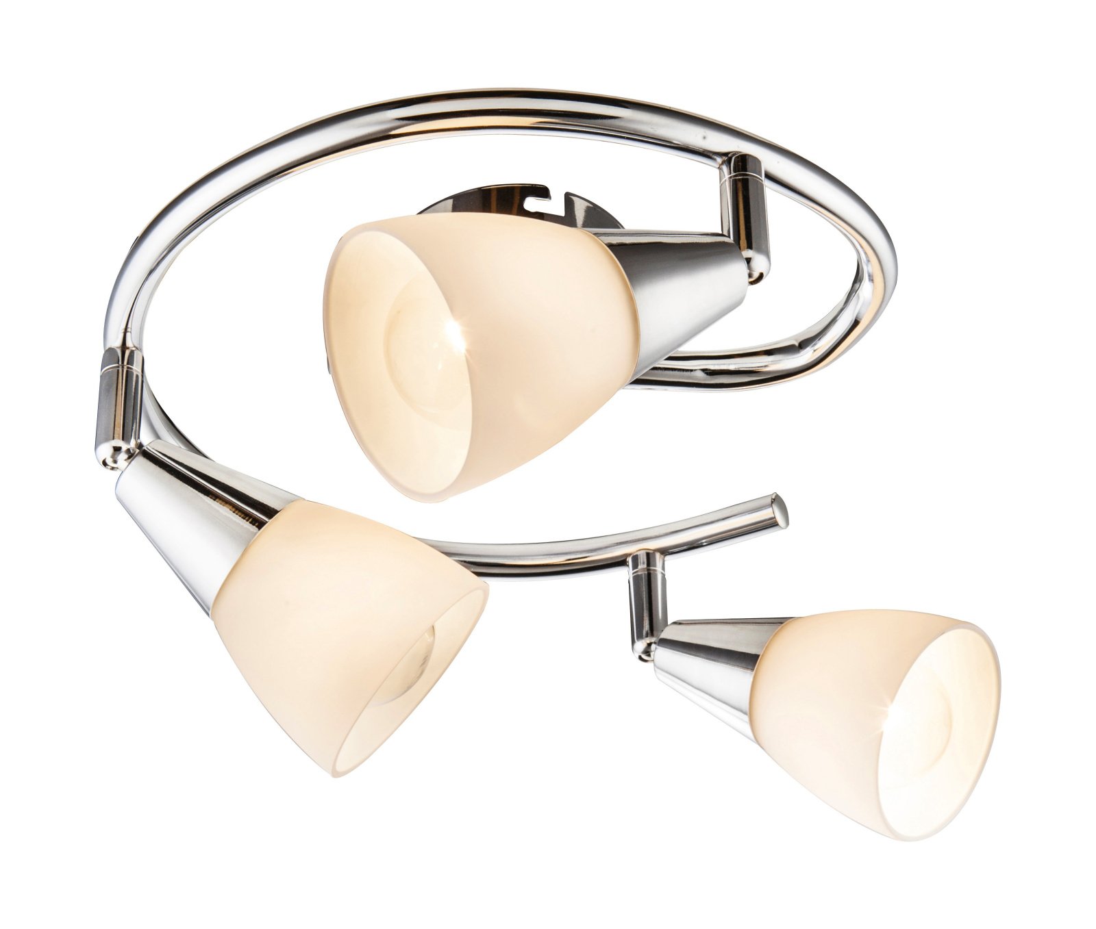 Kryptinis šviestuvas GLOBO Tadeus, E14, 3 x 40W, 230V, chromas, stiklas, 250 x 150 mm, 54919-3