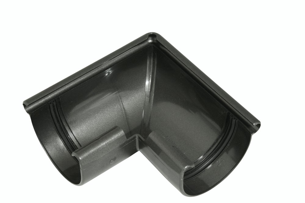 Latako kampas MARLEY, išorinis, 90° 100mm, antracito metalo spalva, 360232