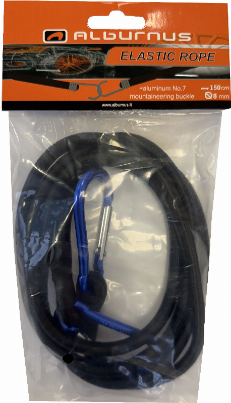 Krovinio tvirtinimo diržas ALBURNUS LS-829, su karabinais, 150 cm, 8 mm, 1 vnt., alpinizmo sagtis