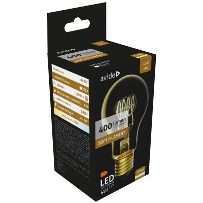 Filamentinė LED lemputė AVIDE, E27, G60, 4.5W, EW, 2700K, 400 lm