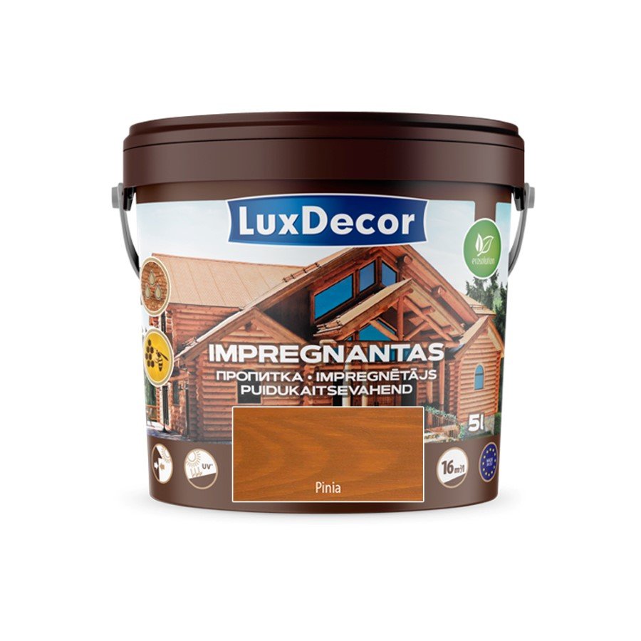 Impregnantas medienai LUXDECOR, (14) pinia, laukui ir vidui, 5 l