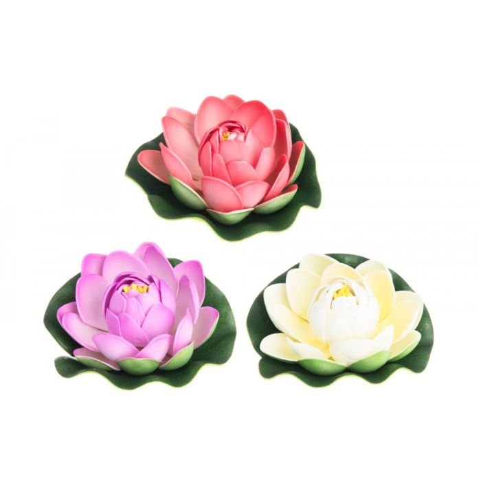 Sodo dekoracija 4living Plaukiojanti lotoso gėlė, įvairių sp., 10 x 10 x 6 cm.